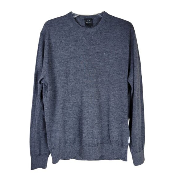 Armani Exchange Pullover Sweater Wool Mens Sustainable Size L - Picture 1 of 12